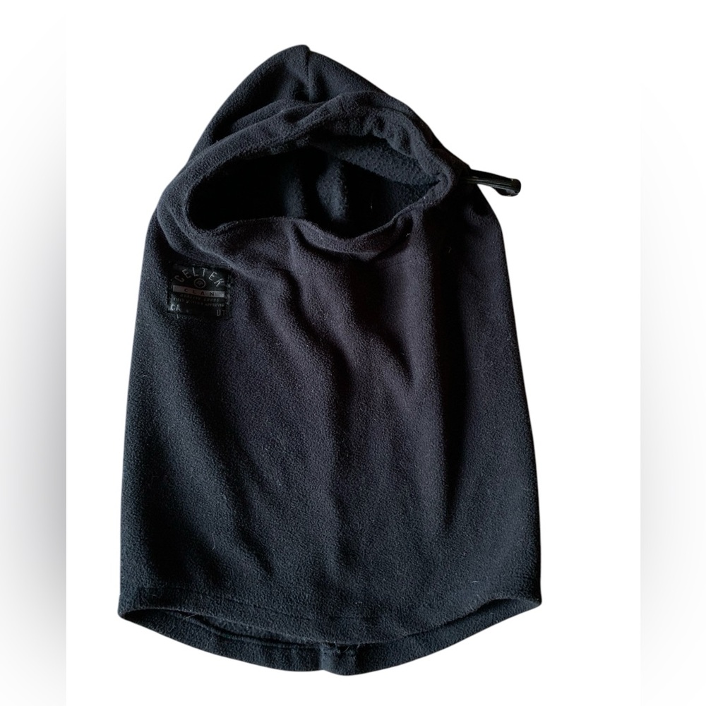 CELTEK CLAN Warm Fleece Hood Hat Black Fleece Cord to Adjust Size Winter Ski - Picture 2 of 5